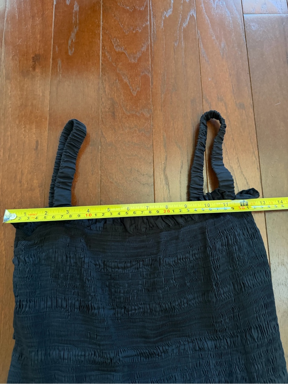 Commense Black Maxi Dress Smocked Bodice Sleeveless Tiered Long Dress size S - Picture 11 of 15
